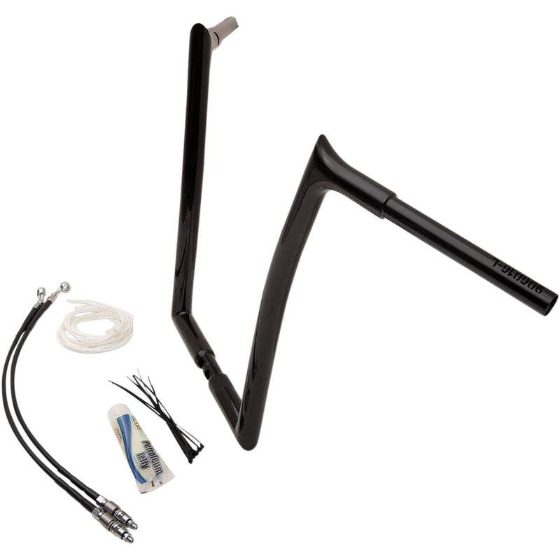 FAT Baggers INC. 1-1/4" EZ Install Pointed Top Handlebar Kit 16" Black - 909316-B For Harley Road Glide 2015-2020