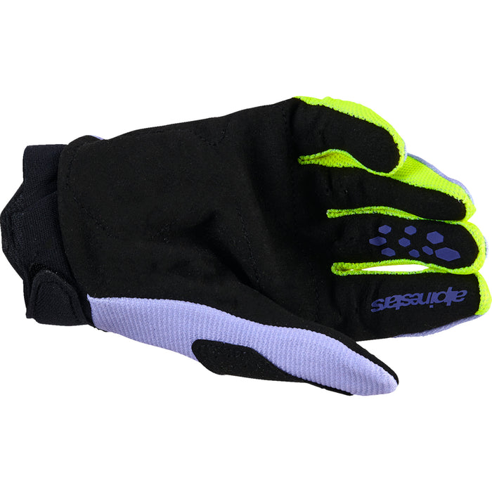 ALPINESTARS Youth Full Bore V2 Gloves Purple/Fluo - Yellow
