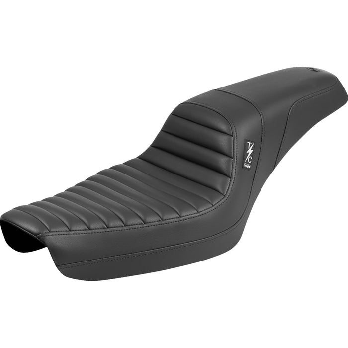 SADDLEMEN 0803-0770 TS89604T Thrashin' Pro Series Seat tuck-n-roll - dyna '96-'03