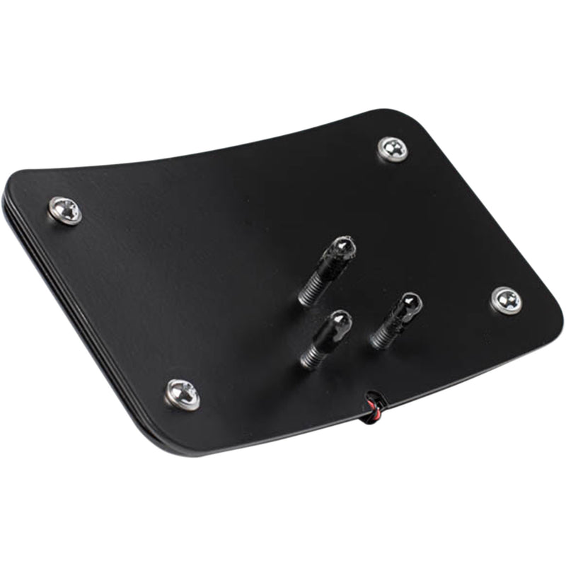 CYCLE VISIONS 2030-1270 CV4641 3-Hole Mounted LED Lighted License Plate Frame License Plate Frame - Chrome