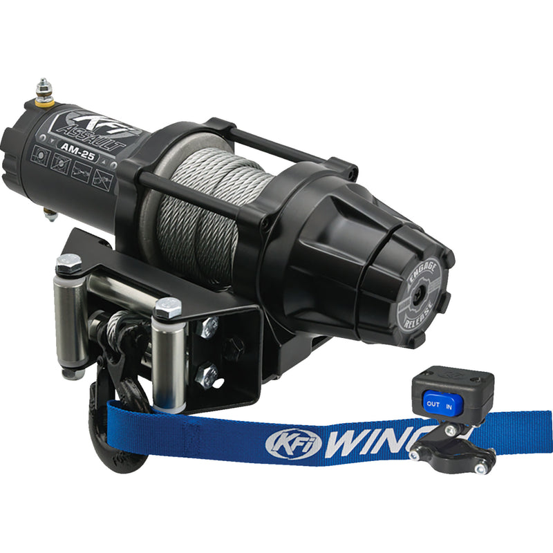 KFI PRODUCTS 4505-0929 AM-25 Assault Winch am-25  - 2500 lb - steel cable