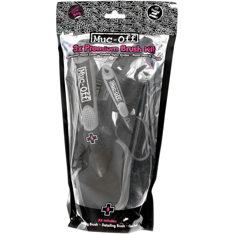 MUC-OFF USA 3704-0314 220 Premium 3-Piece Brush Kit 3-Piece Brush Set