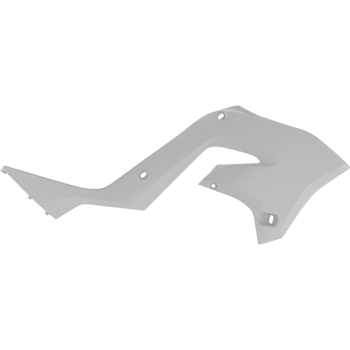 POLISPORT 0520-3661 8425800005 Radiator Covers For Kawasaki Radiator Cover - Restyle - White - KX 125/250