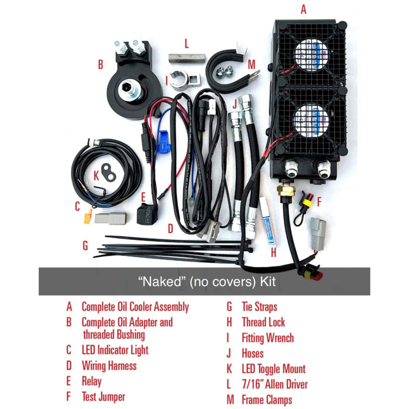 Ultracool 3.0 Side Mount Oil Cooler With Fan Kit For Sportster Naked Black Sportster - SMSP-2N For Harley Sportster 2004-2022