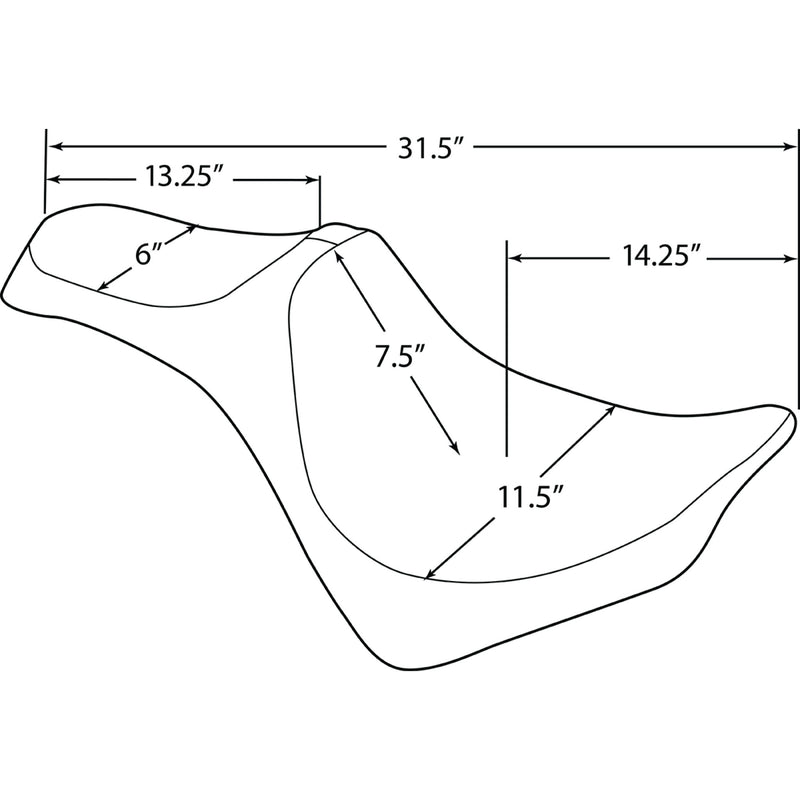 Drag Specialties Predator Seat For Harley Softail 2018-2023