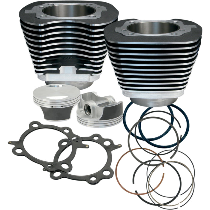 S&S CYCLE 0931-0436 910-0205 Big Bore Cylinder Kit - 97" Big Bore Cylinder Kit - Twin Cam - Black