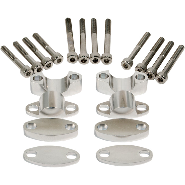 EMGO 0602-0788 23-09380 Aluminum Handlebar Riser Kit Riser Kit - 1-1/8" - Aluminum