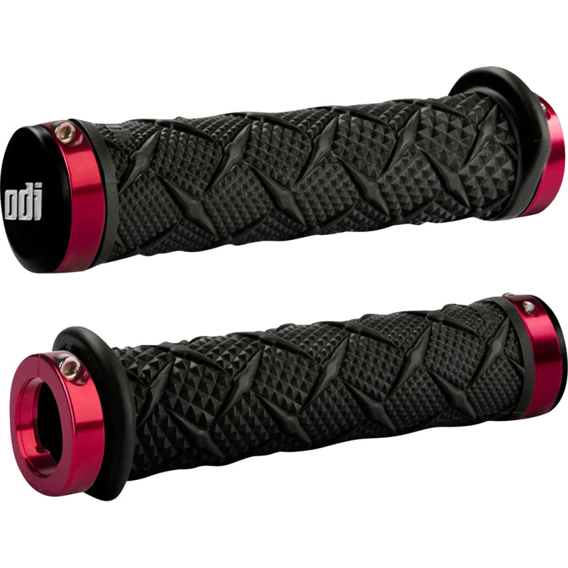 ODI 0630-3393 J30XTB-R Xtreme Lock-On ATV Grips Grips - Xtreme - Lock-On - Black/Red