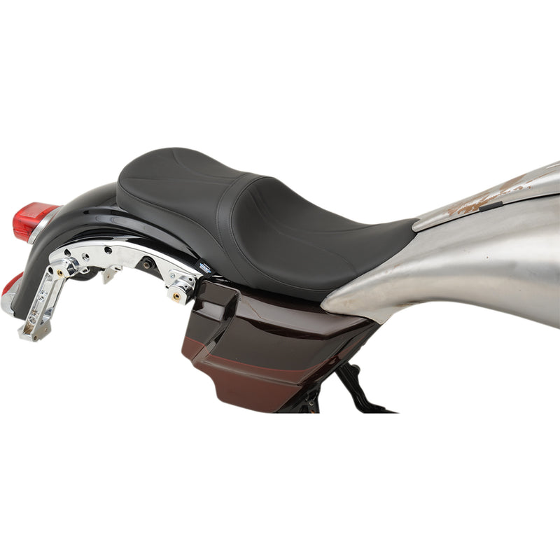 Drag Specialties Low Profile Touring Seat Low Touring Seat Mild Stitched Razorback Tanks FL - 0801-1075 For Harley Touring 2008-2023