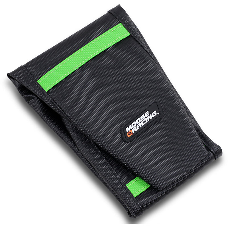 MOOSE OFFROAD 0821-3068 KXF45019-334 Ribbed Seat Cover black cover/green ribs