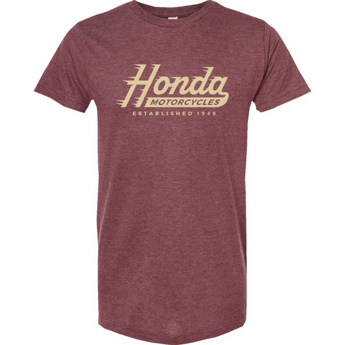 HONDA APPAREL Established T-Shirt Heather - Burgundy
