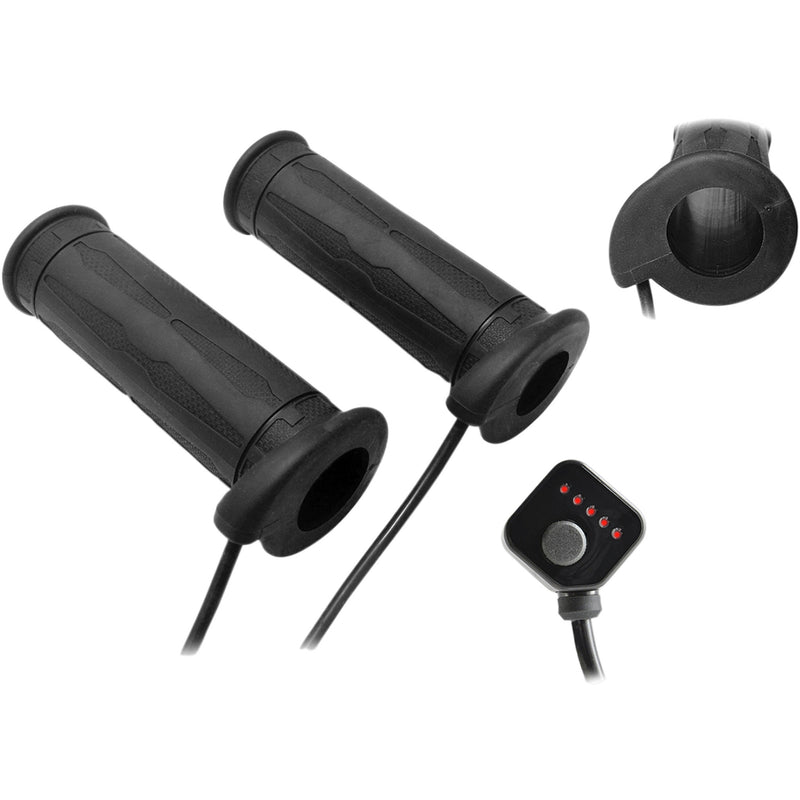 KOSO NORTH AMERICA 0631-0168 AM10706G 5 Level Twist Throttle Heated Grips Grips - Heated - Twist Throttle - 5 Level - 1"