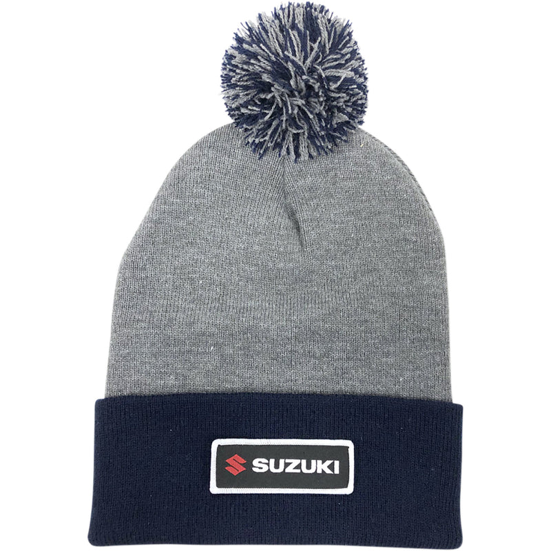 FACTORY EFFEX 2501-3268 23-86402 Beanie — , Gray/Navy Suzuki Pom Beanie - Gray/Navy