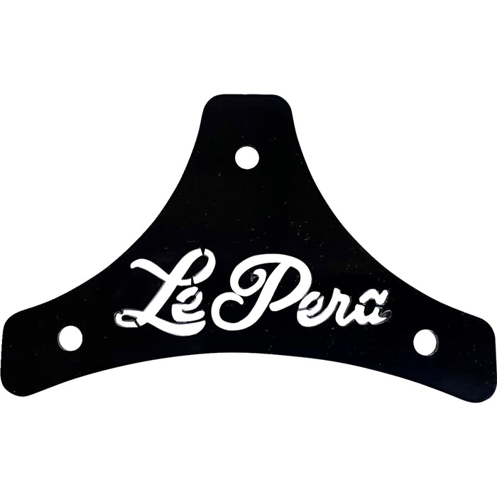 LE PERA 0820-0200 H-SB SCROLL Dead End Sissy Bar Plate - Black - Softail/Touring '08-'22