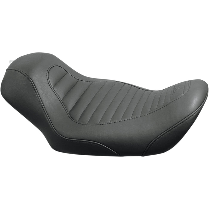 MUSTANG 0803-0424 76748 Tripper™ Synthetic Leather Solo Seat - Tuck and Roll - Dyna