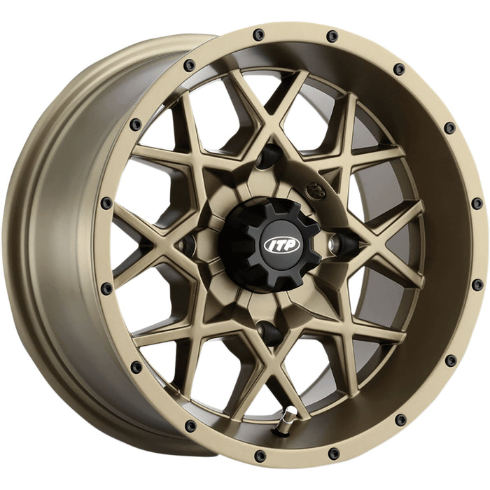 ITP 0230-1104 1528644729B Hurricane Wheel Wheel - Hurricane - Front/Rear - Bronze - 15x7 - 4/156 - 4+3
