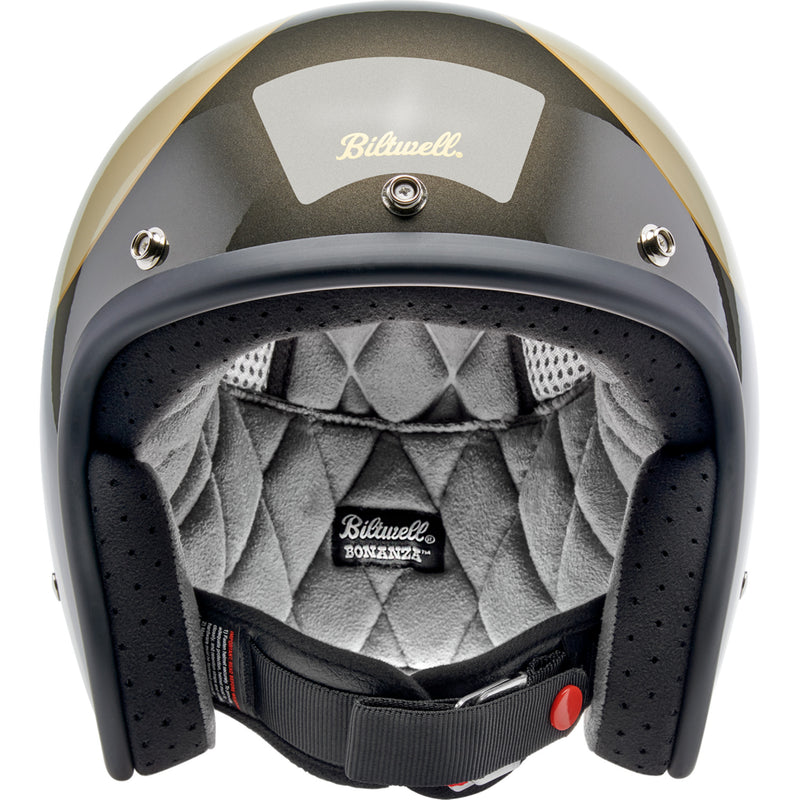 BILTWELL Bonanza Scallop Helmet - Metallic Charcoal/Champagne