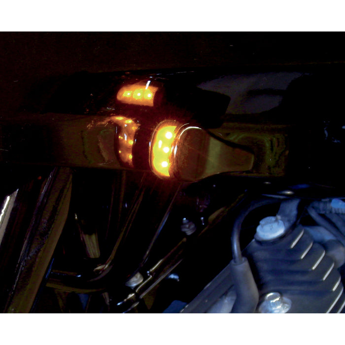 ALLOY ART 2020-0478 RGFS1-2 LED Front Turn Signals for Road Glide - Smooth - Black