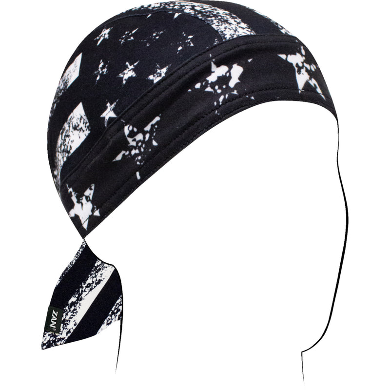 ZAN HEADGEAR 2504-0564 ZL164 Flydanna® Sportflex® Headwrap Flydanna® Sportflex® - Distressed Flag - Black/White
