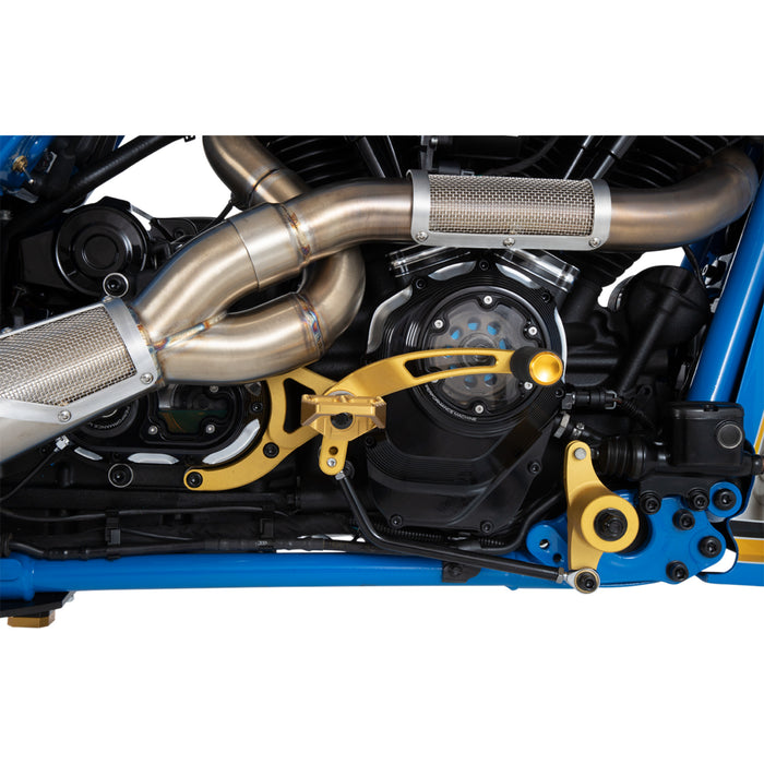 PERFORMANCE MACHINE (PM) 1623-0535 0035-1172M-SMG Mid Controls - Gold -Softail