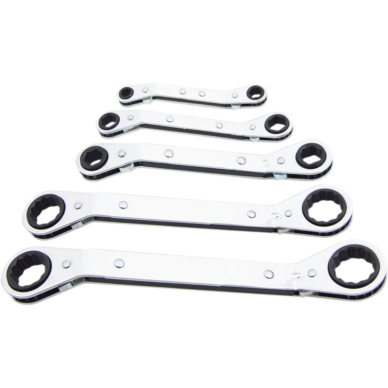 LANG TOOLS 3850-0440 ROW-5 Ratcheting Wrench Set Wrench Set - Ratcheting Offset - SAE