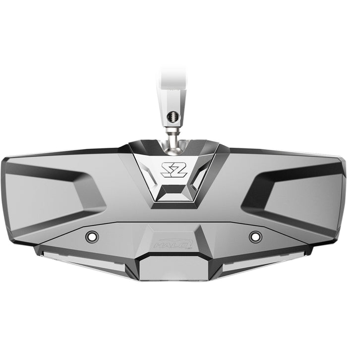 SEIZMIK 0640-1454 56-18001 Halo R Rear View Mirror with Cast Aluminum Bezel/LED Cabin Light - Pro XP Mirror - Halo R - Rear View w/LED Cabin Light - Rectangle - Black w/Silver Bezel