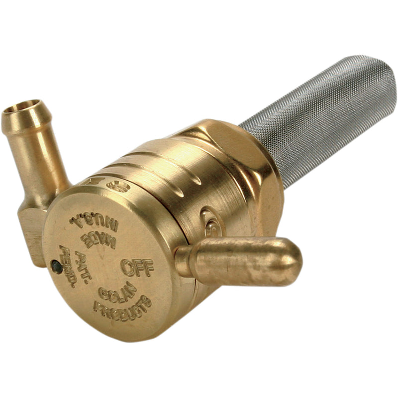 GOLAN PRODUCTS 0705-0063 76-312F-BS "Click-Slick" Fuel Petcock — 22 mm "Click-Slick" Fuel Petcock - Forward - Raw Brass - 22mm