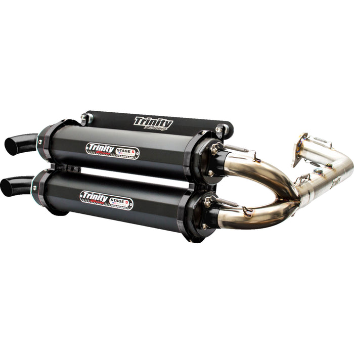 TRINITY RACING 1830-0619 TR-4174D-C2 Stage 5 Dual Exhaust System Stage 5 Dual Exhaust - Cerakote Black