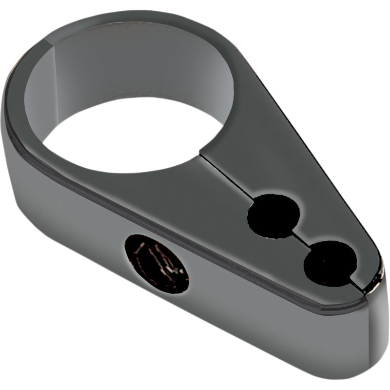 DRAG SPECIALTIES 0658-0076 Die-Cast Cable Clamp dual throttle - 1-1/4" frame - black