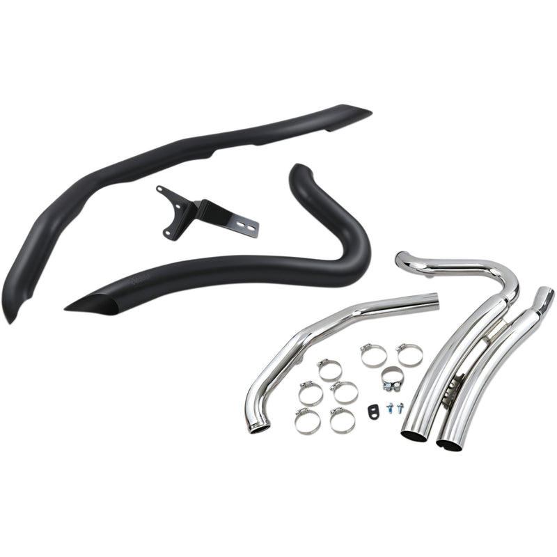 Cobra Speedster Swept 2-Into-2 Exhaust System - 6231B For Harley Touring 2017-2022