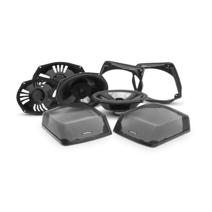 Rockford Fosgate TMS69BL9813 1998-2013+ Harley Davidson Motorcycle Saddlebag Audio Kit - User 1