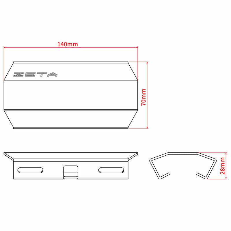 Zeta 634-2909 ZE52-2909 SILENCER HEAT GUARD SILVER