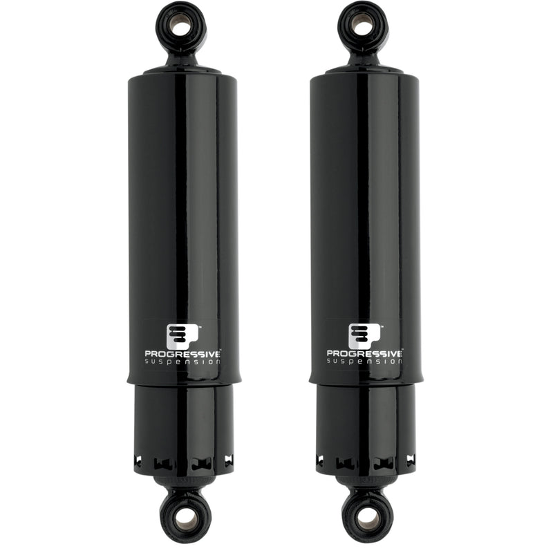 Progressive Suspension 412 Series With Covers Shock Absorber - 412-4046B For Harley Motorcycles 1991-2017