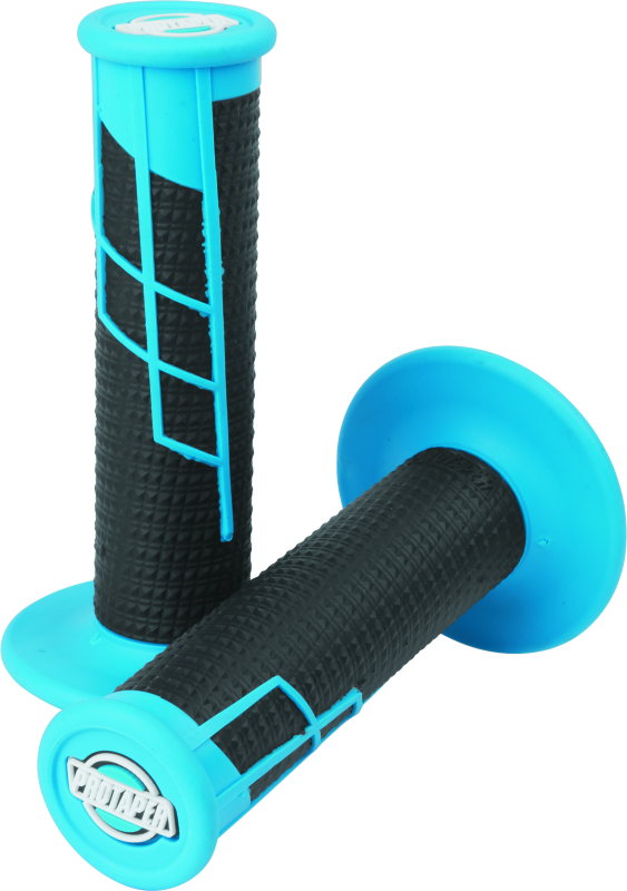 ProTaper 021656 Clamp-on 1/2 Waffle Grip - Neon Blue/black - Photo - Primary