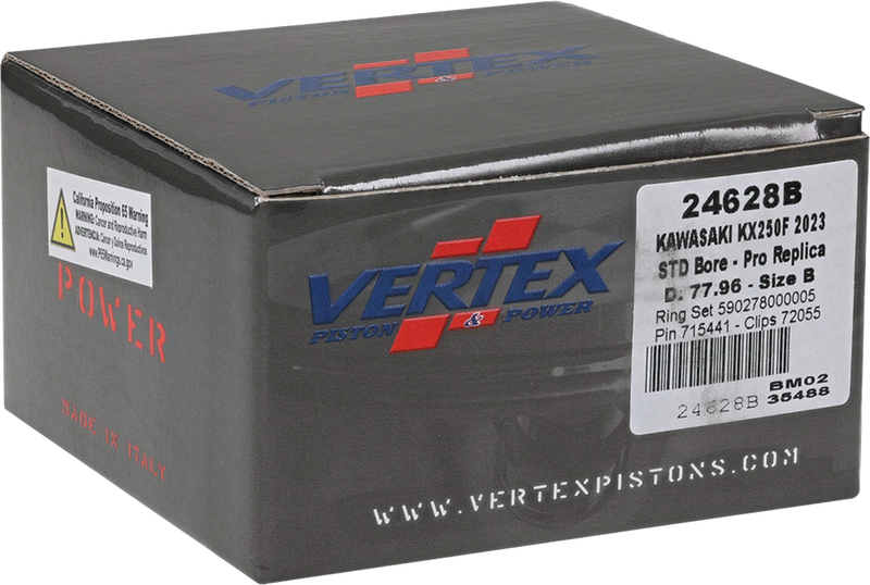 Vertex Forged Replica Piston Kit - 24628B Kawasaki KX 250 2023-2024