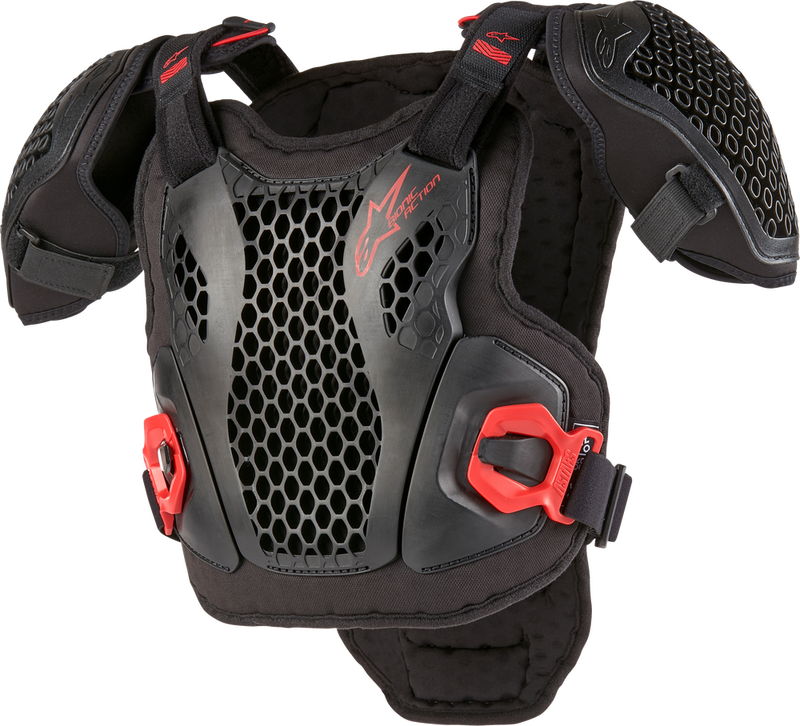 Alpinestars 482-6453S 6740424-13-S/M BIONIC ACTION YOUTH CHEST PROTECTOR BLK/RED SM/MD