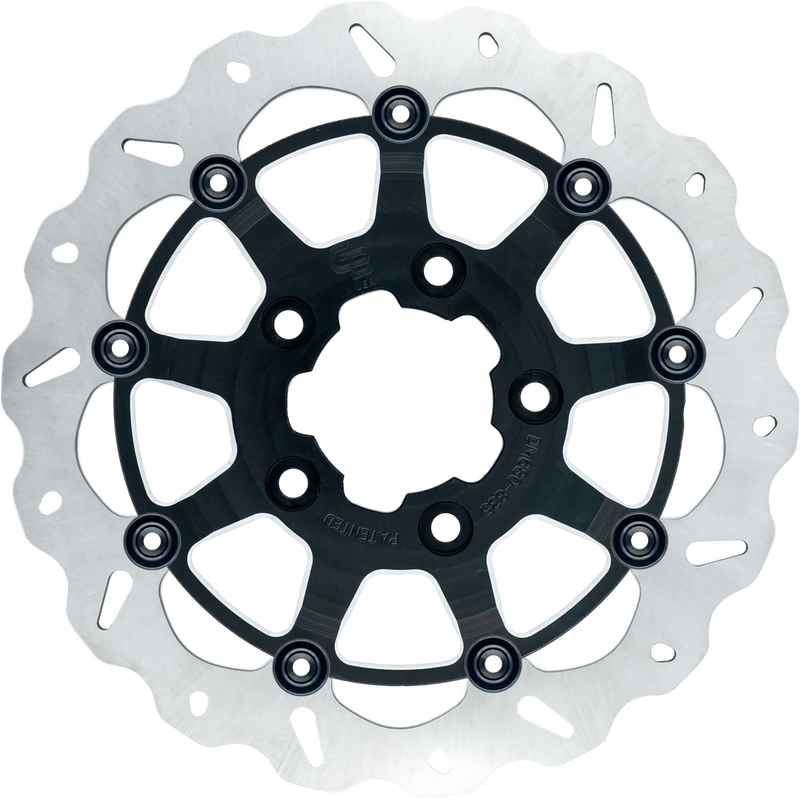 Gbrakes Rotor 13" Floating Wave Radial Front Black - GBDU011 For Harley Motorcycles 2000-2013