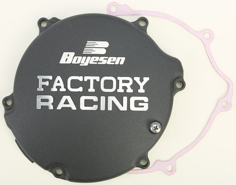 Boyesen Factory Racing Clutch Cover Black - CC-11B Kawasaki KX 125 1994-2002