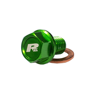 Rfx Magnetic Drain Bolt Green - FXDB 20100 99GN Kawasaki Dirt Bikes 1996-2025