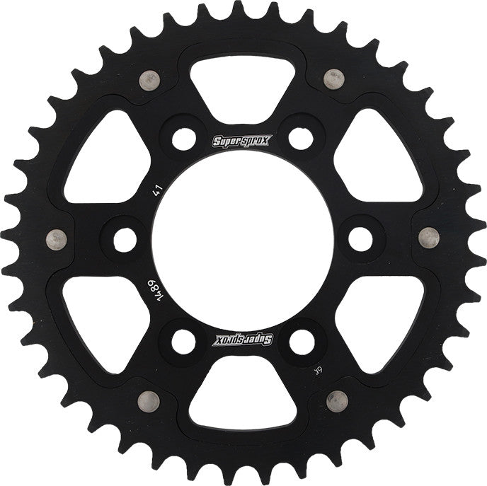 Supersprox Rear Stealth Sprocket Aluminum Steel 41T-525 Black - RST-1489-41-BLK Kawasaki Motorcycles 1996-2017