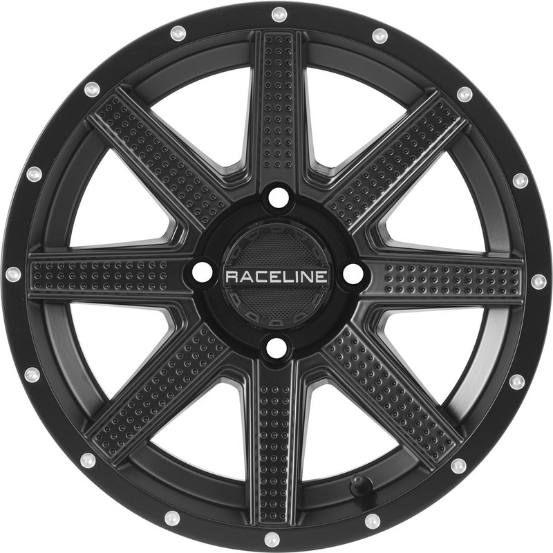 Raceline Wheels Hostage Wheel 14X7 4/110 5+2 (+10MM) Black - A92B-47011-52 For Kymco ATV/UTV Models 2008-2016 | Suzuki ATVs 2002-2022