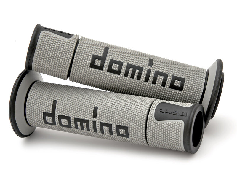 Domino Racing 58-2308 A45041C4052B7-0 A450 ROAD RACING GRIPS GREY/BLACK PAIR