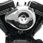 S&S Cycle 170-0528 01-15 Fuel-injected Softail Stealth Air Cleaner Kit W/ Chrome Teardrop Cover - Photo - Primary