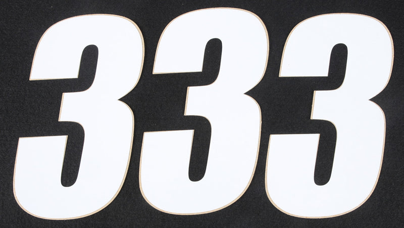 D'cor Visuals D-Cor Number 3 White 6" 3/PK - 45-16-3