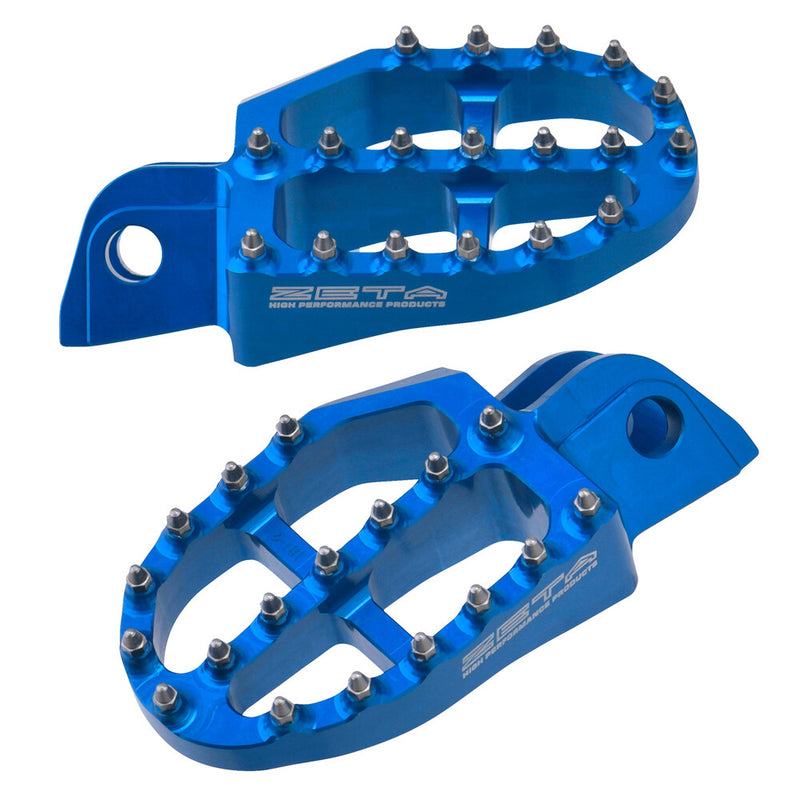 Zeta Aluminum Footpegs Yamaha Blue - ZE93-1630 Yamaha Dirt Bikes 2023-2026