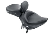 Mustang Motorcycle 79486 Mustang 00-15 Harley Softail Standard Rear Tire Wide Touring Recessed Passenger Seat W/studs - Black - Photo - Primary