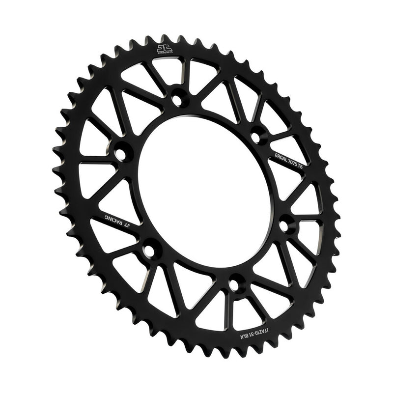 JT Sprockets Rear Racelite Sprocket Alum 51T-520 Black - JTA210.51BLK Beta Dirt Bikes 2013-2021