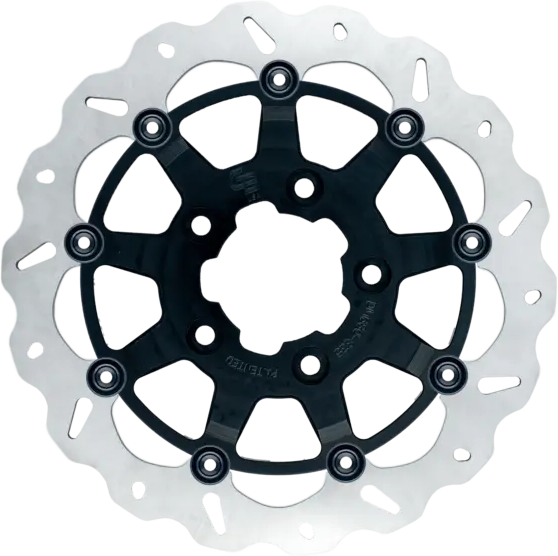 Gbrakes Rotor 13" Floating Wave Front Black - GBDU009 For Harley Motorcycles 2000-2013