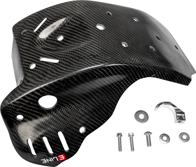 E-Line Accessories Carbon Fiber Skid Plates HUS - MSP2316W For Husqvarna FE 350 2020-2023 | KTM EXC-F 350 / XCF 350 2020-2023
