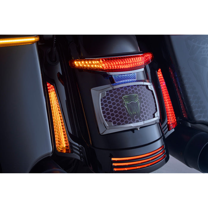 CIRO 2010-1499 40373 Latitude Tail Light & License Plate Holder with Lightstrike™ - Taillight/License Plate Holder - Red Lens - Chrome